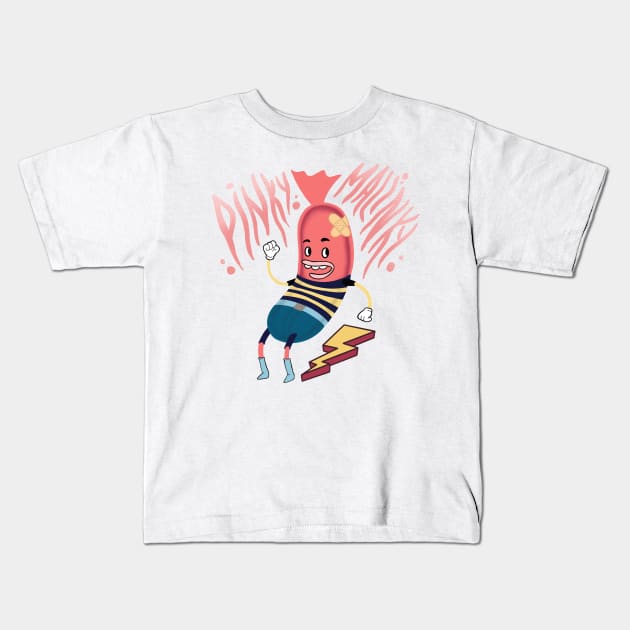 Pinky Malinky Kids T-Shirt by atomiqueacorn